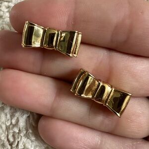 Kate Spade Gold Bow Stud Earrings, Like New Condition!